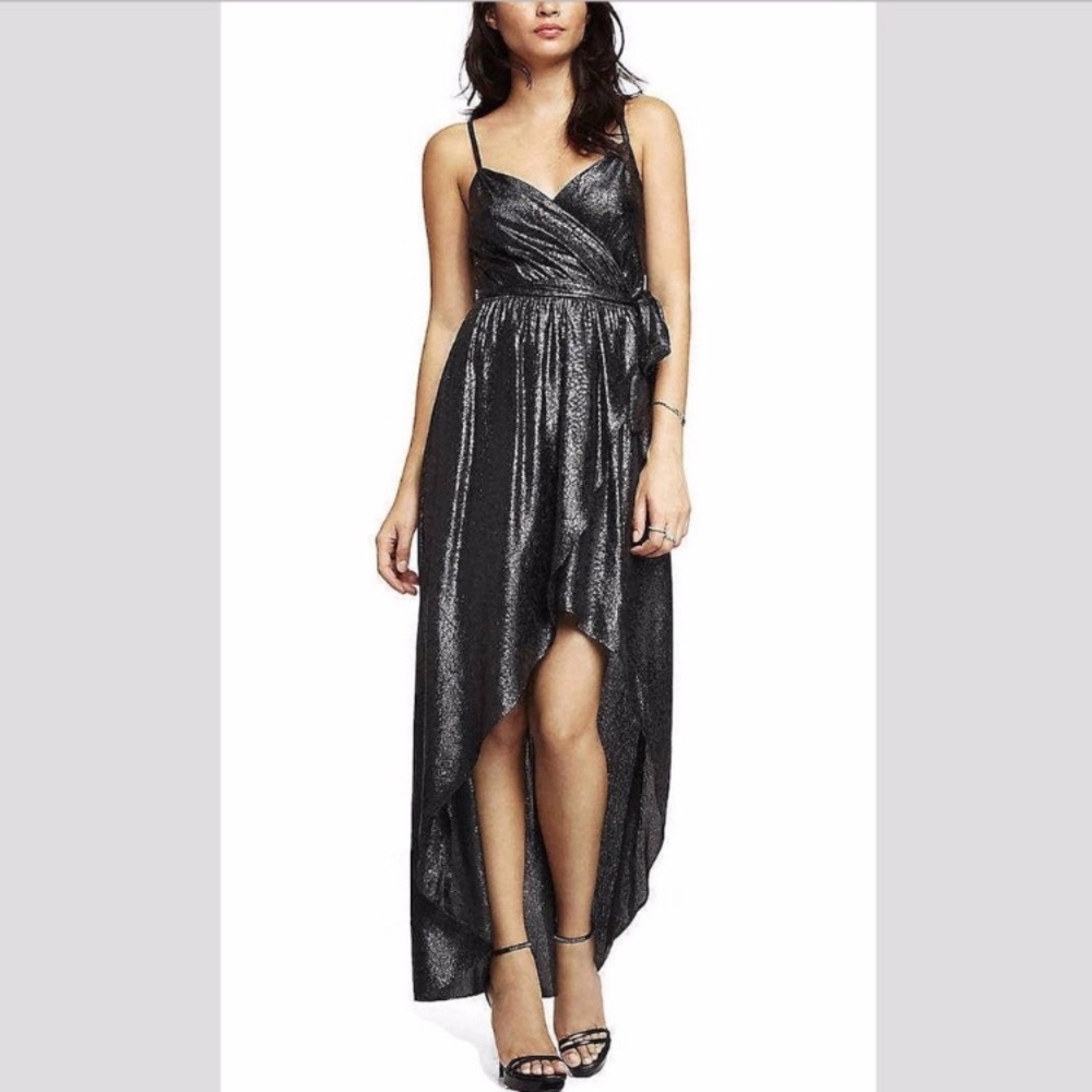 Express Sparkle Belt HighLow Overlay Evening Formal prom coastal goth M gown